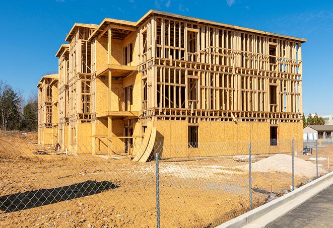 construction site fencing offers protection and privacy in Island Park